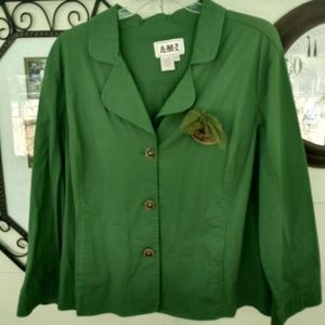 Green Jacket/Blazer EUC AMX sz 3X
